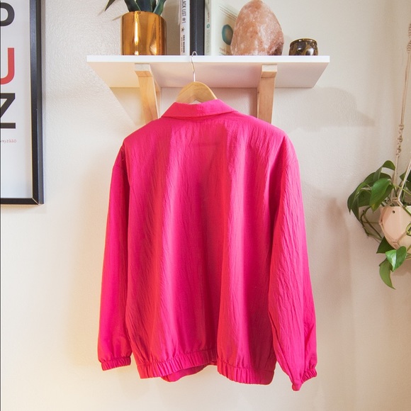 Vintage Teddy Sport Windbreaker Hot Pink - Picture 2 of 2